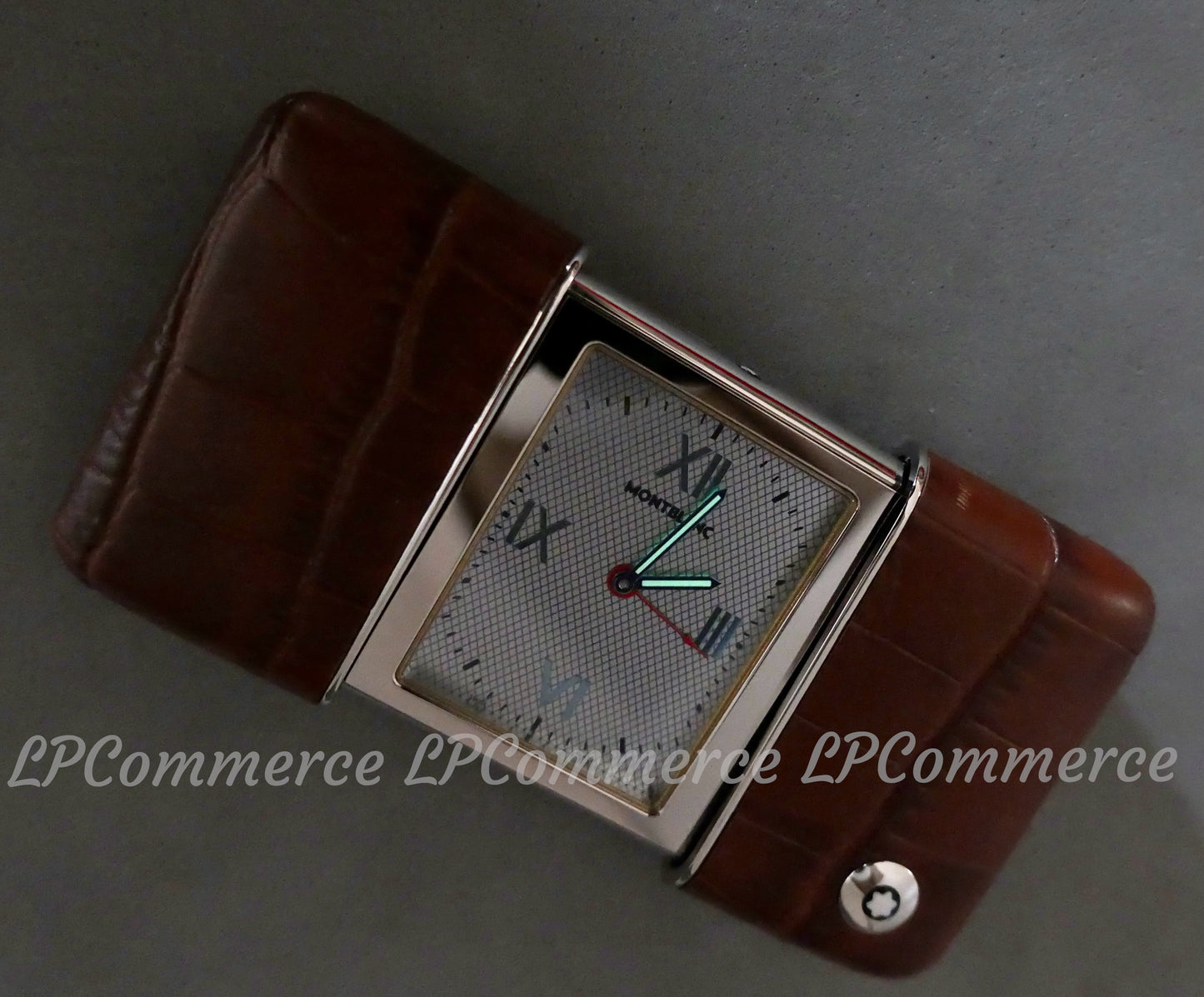 Orologio sveglia Montblanc funzionante travel clock wakes up tavolo table box