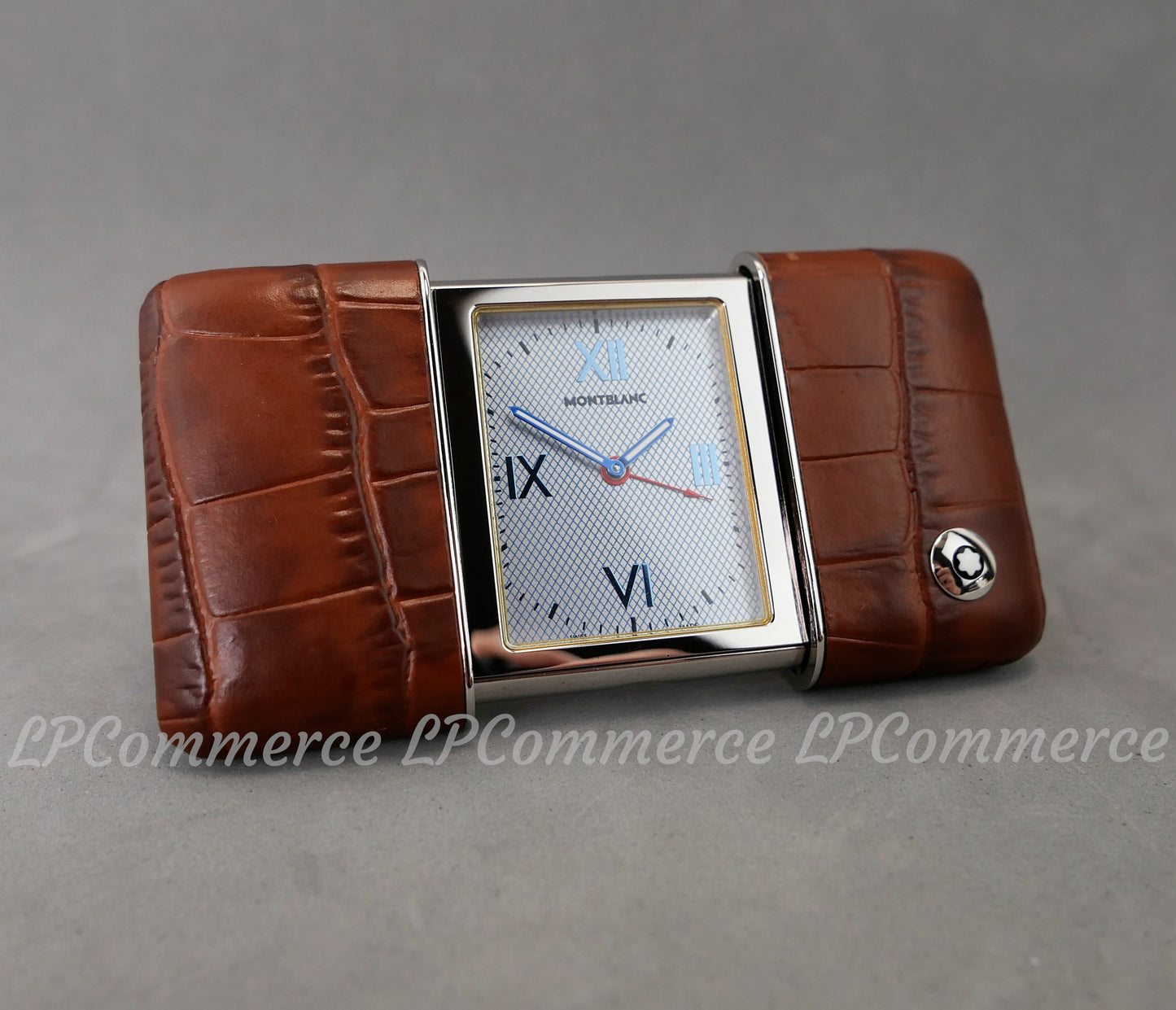 Orologio sveglia Montblanc funzionante travel clock wakes up tavolo table box
