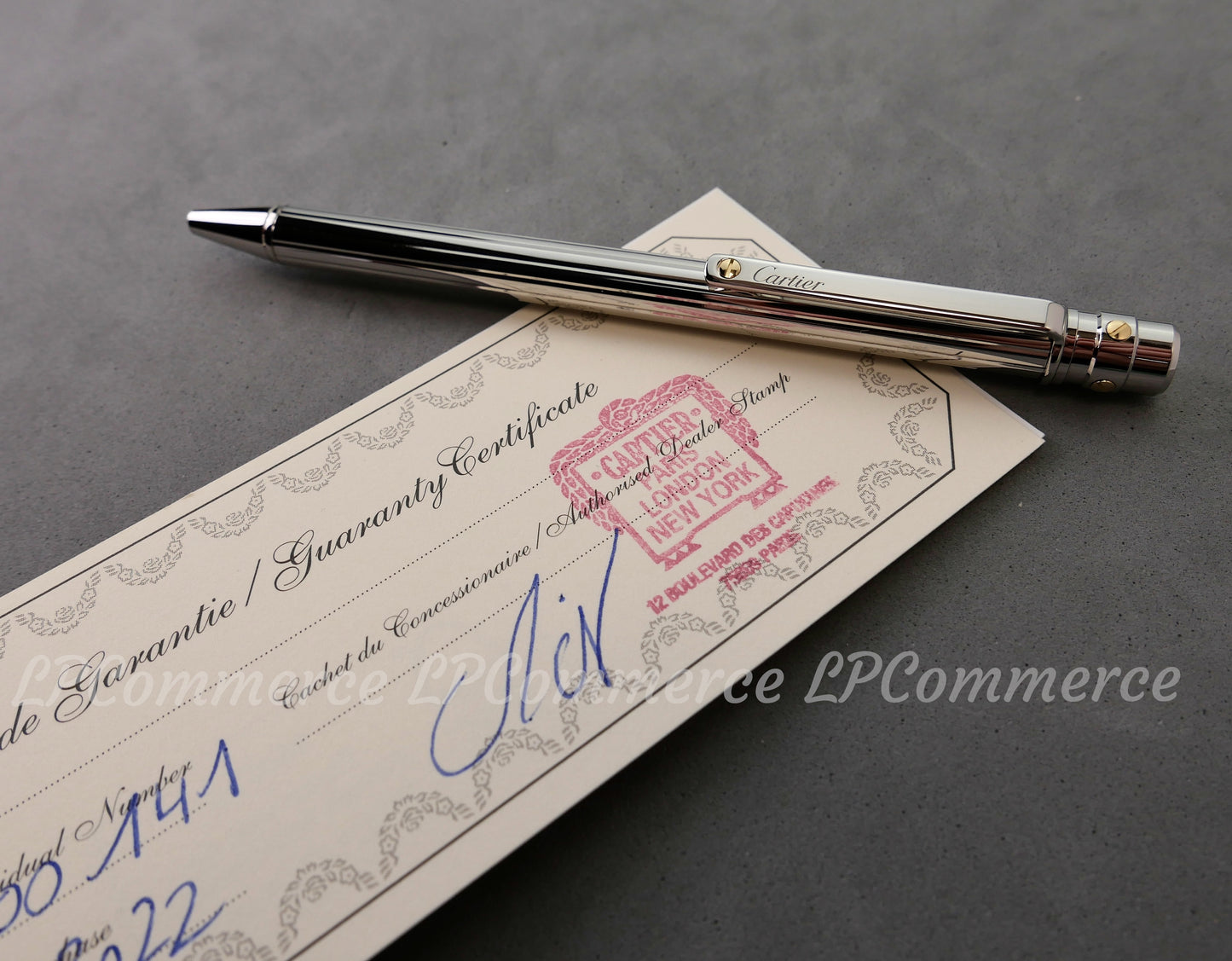 Penna a sfera Cartier Santos NOS box garanzia Ballpoint