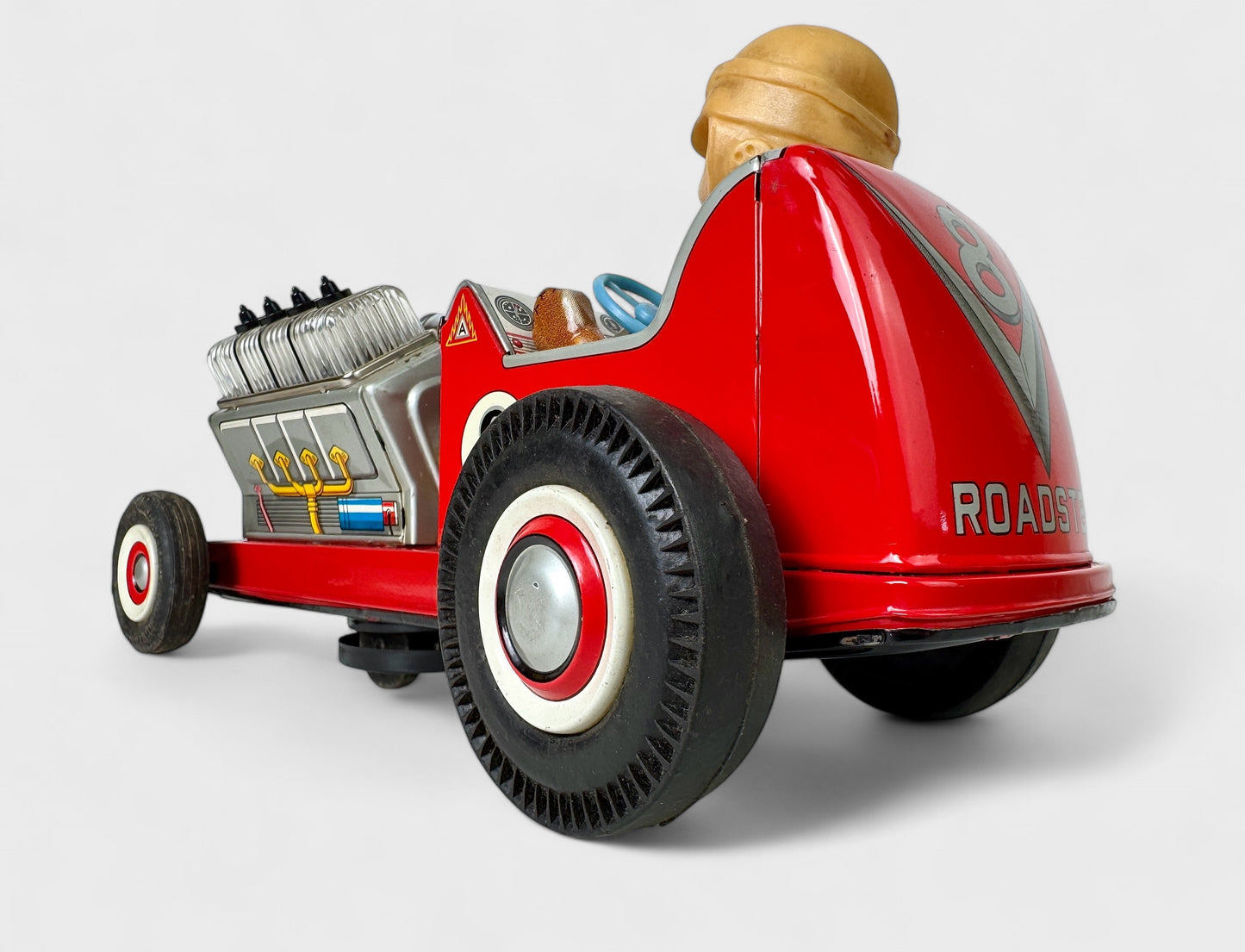 DAIYA Roadster V8 Tin Toy anni 50 Japan Battery FUNZIONANTE car giocattolo box