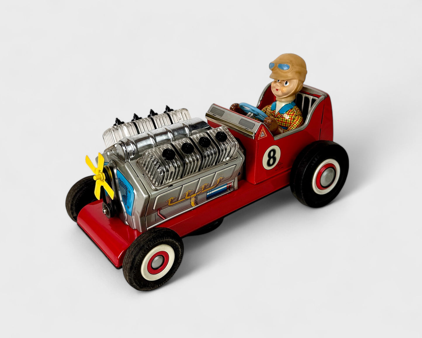 DAIYA Roadster V8 Tin Toy anni 50 Japan Battery FUNZIONANTE car giocattolo box