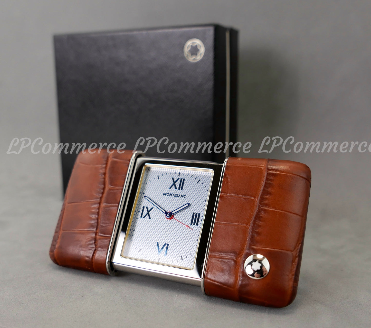 Orologio sveglia Montblanc funzionante travel clock wakes up tavolo table box
