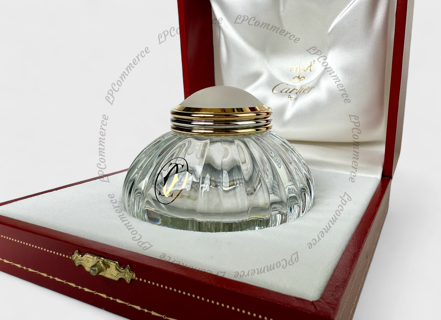 Calamaio Cartier Trinity Santos NOS inchiostro penna stilografica inkwell box