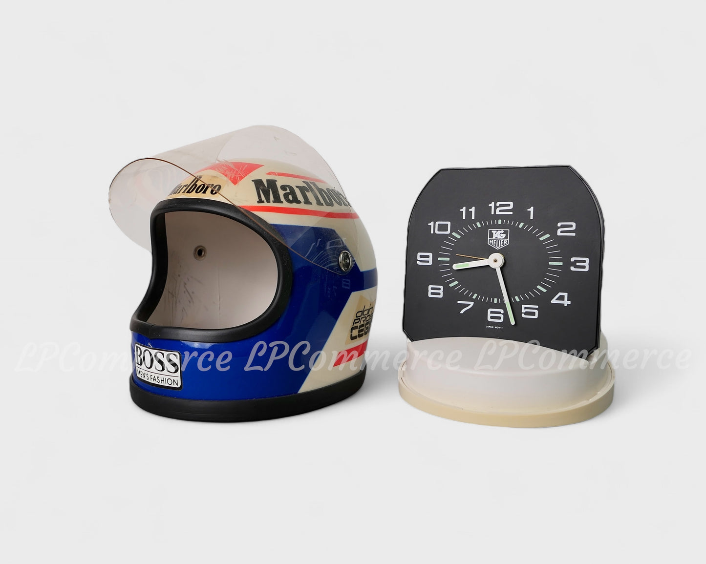 Orologio casco da tavolo Tag Heuer pubblicitario Marlboro table clock helmet