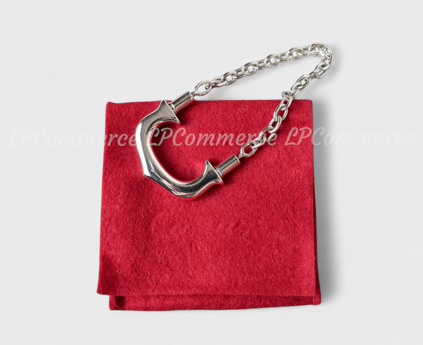 Portachiavi Cartier C Argento 925 NOS silver Keychain box porte-clés T1220109