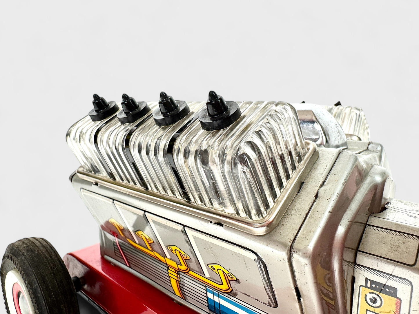 DAIYA Roadster V8 Tin Toy anni 50 Japan Battery FUNZIONANTE car giocattolo box