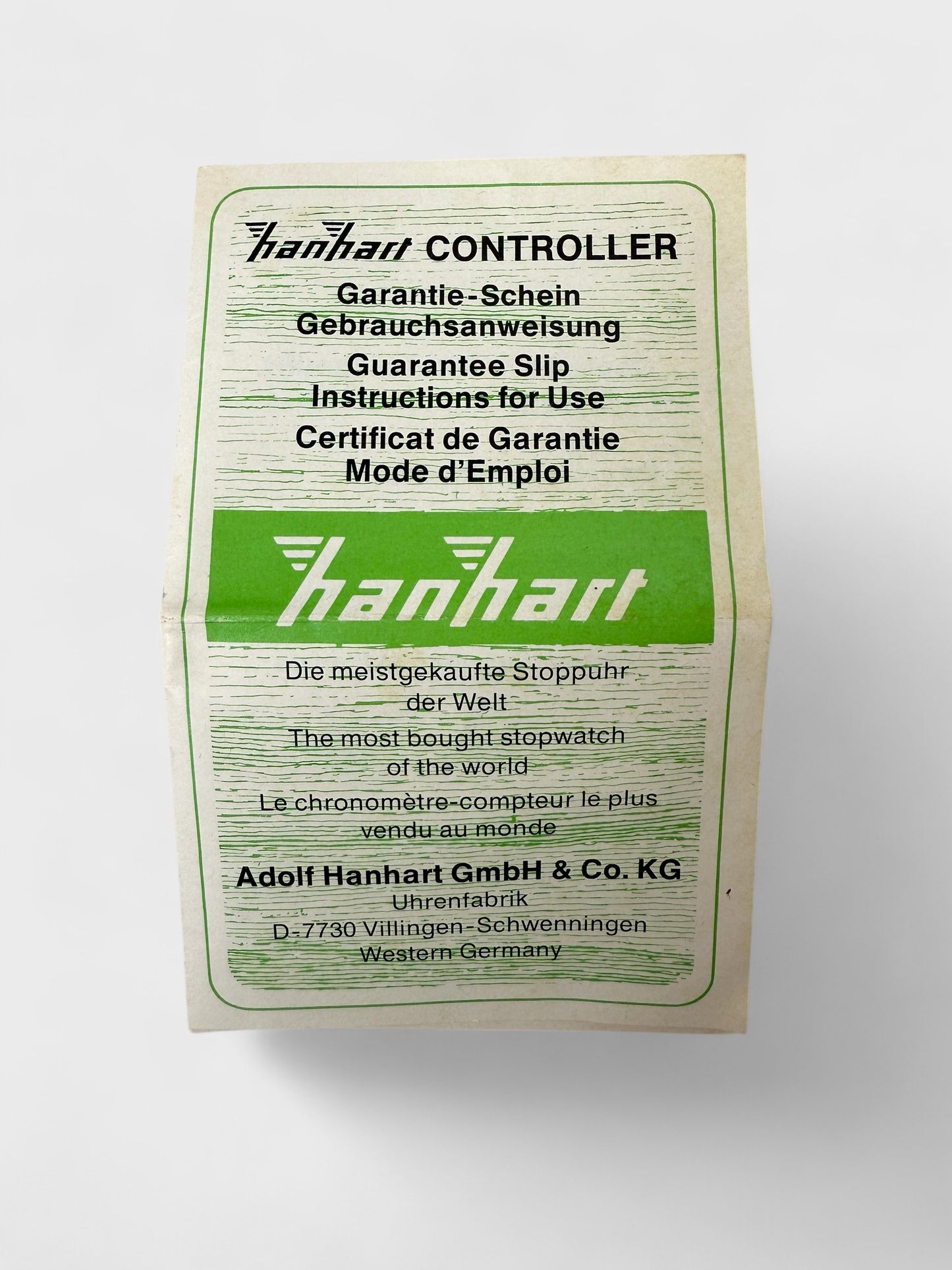 Cronometro da gara HanHart carica manuale stopwatch tavolo muro