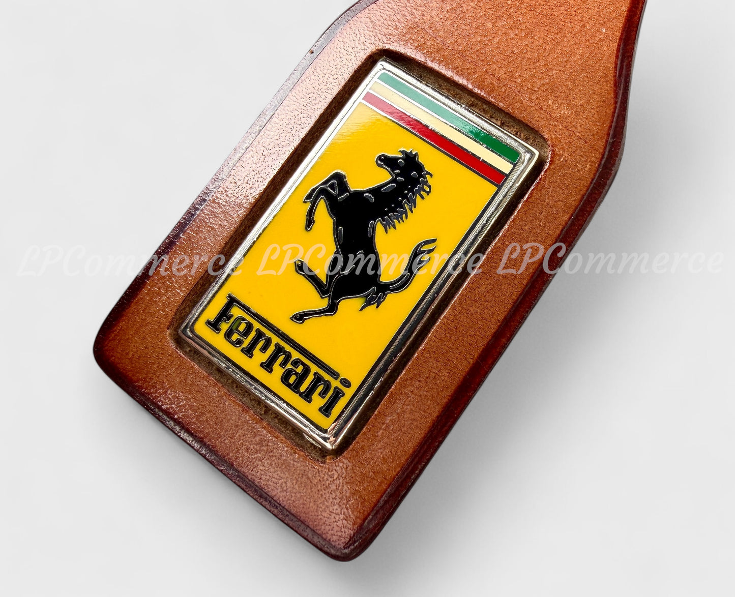Portachiavi Ferrari smaltato cuoio Mondial 328 vintage rare keychain