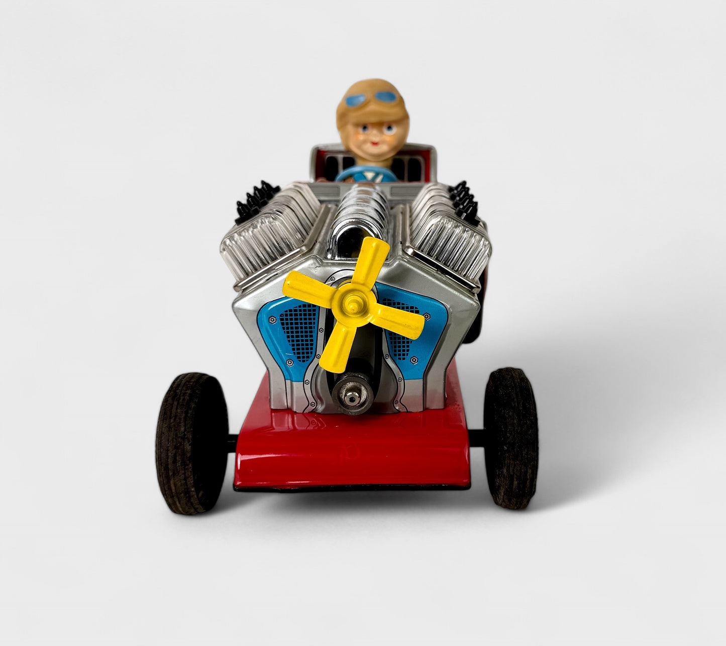 DAIYA Roadster V8 Tin Toy anni 50 Japan Battery FUNZIONANTE car giocattolo box