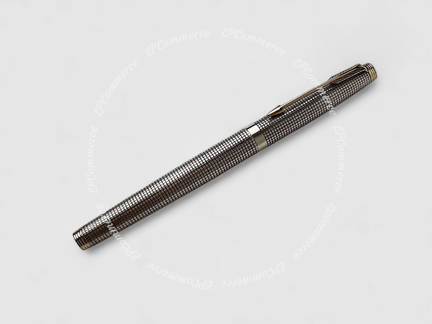 Penna Parker 75 Ciselè stilografica argento 925 oro 14K 585 box fountain pen