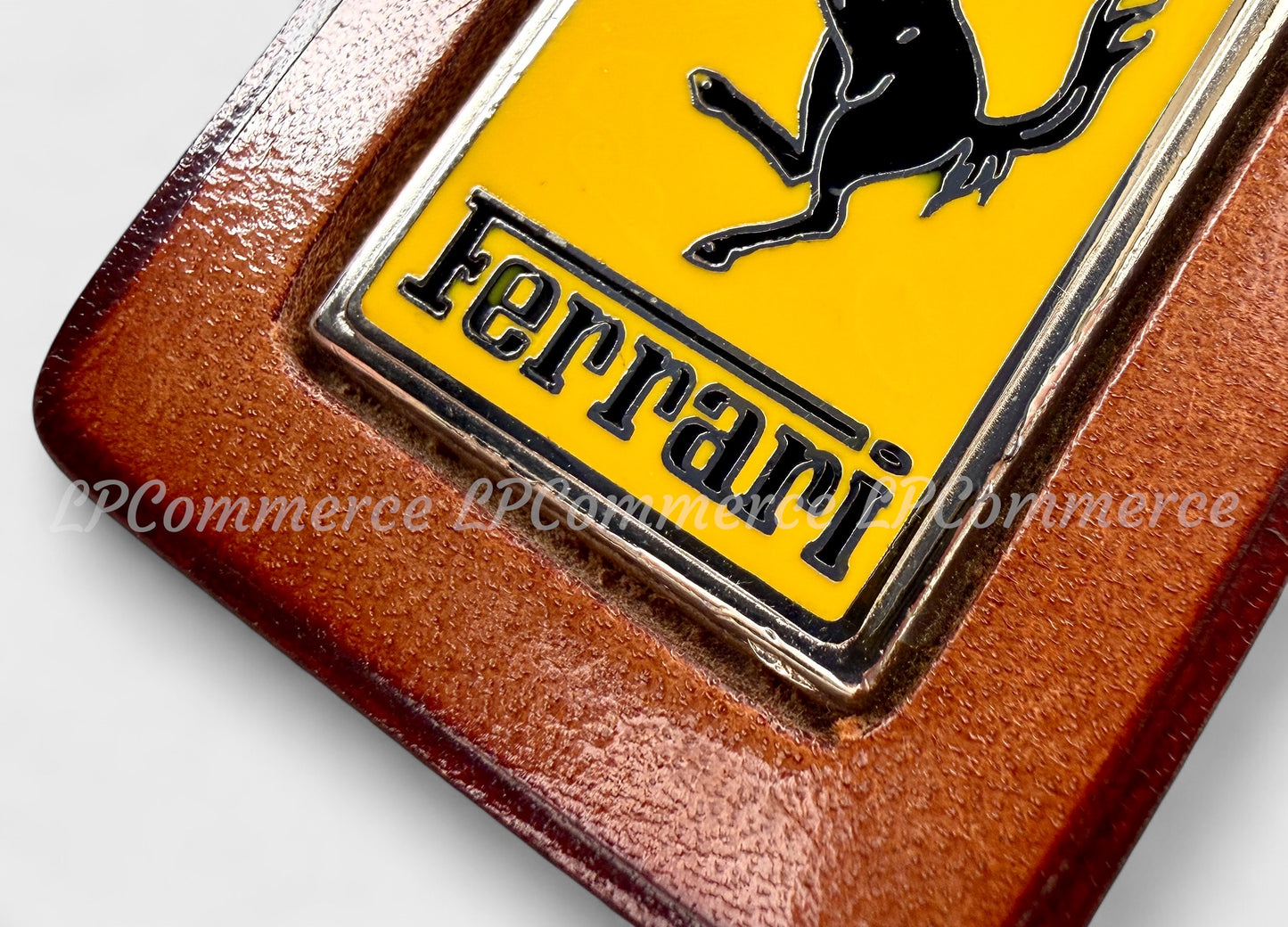 Portachiavi Ferrari smaltato cuoio Mondial 328 vintage rare keychain