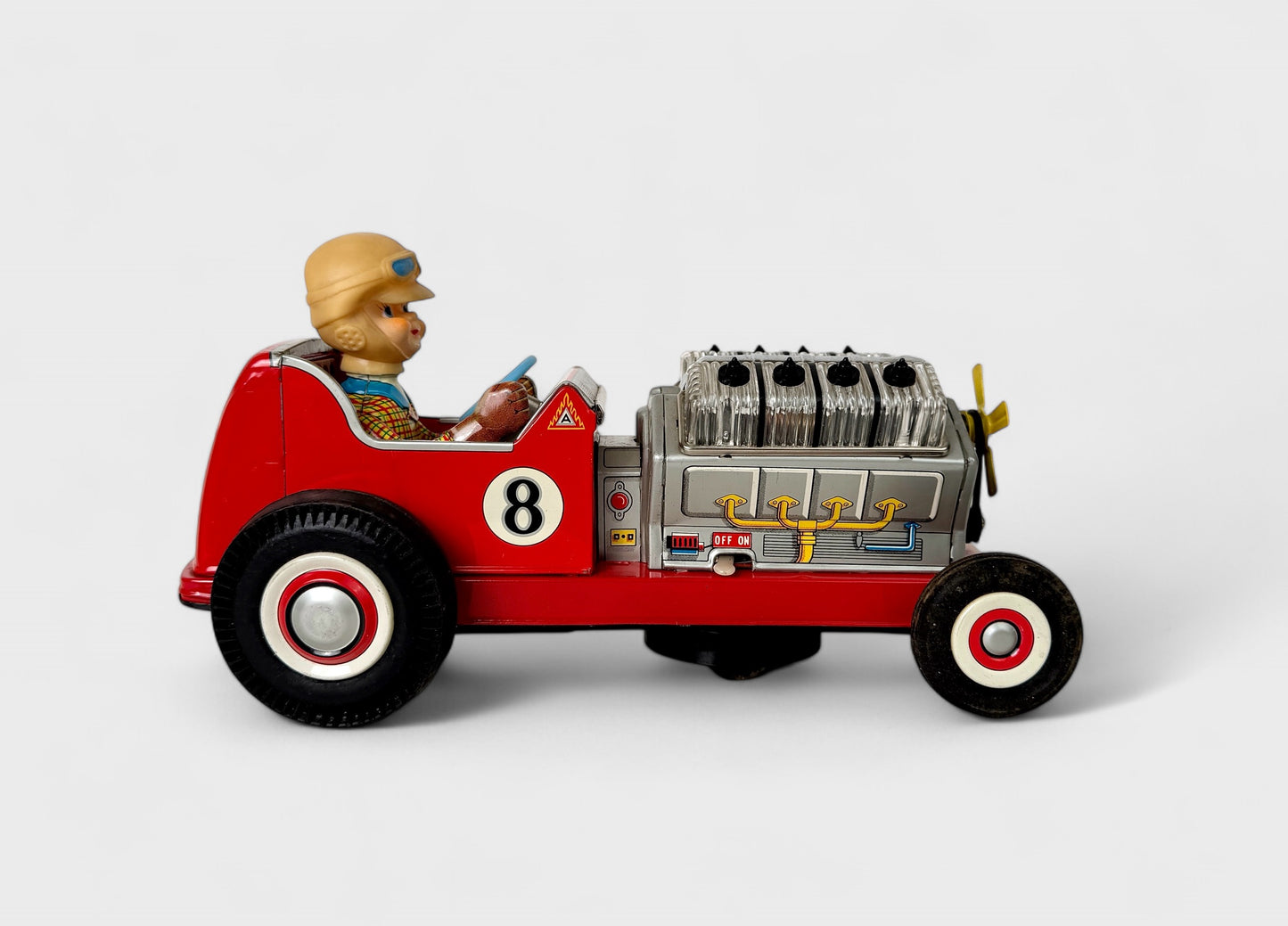 DAIYA Roadster V8 Tin Toy anni 50 Japan Battery FUNZIONANTE car giocattolo box