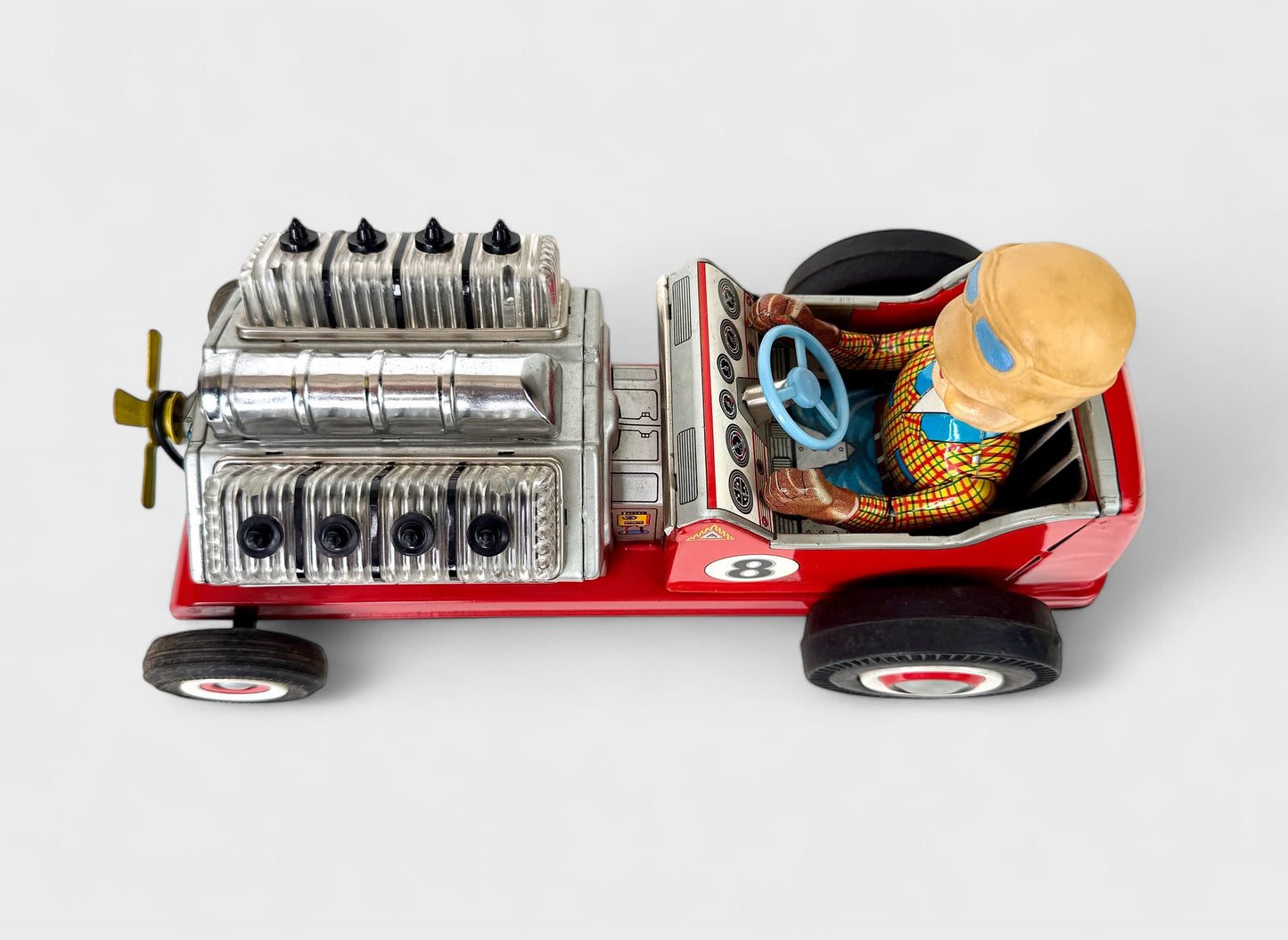 DAIYA Roadster V8 Tin Toy anni 50 Japan Battery FUNZIONANTE car giocattolo box