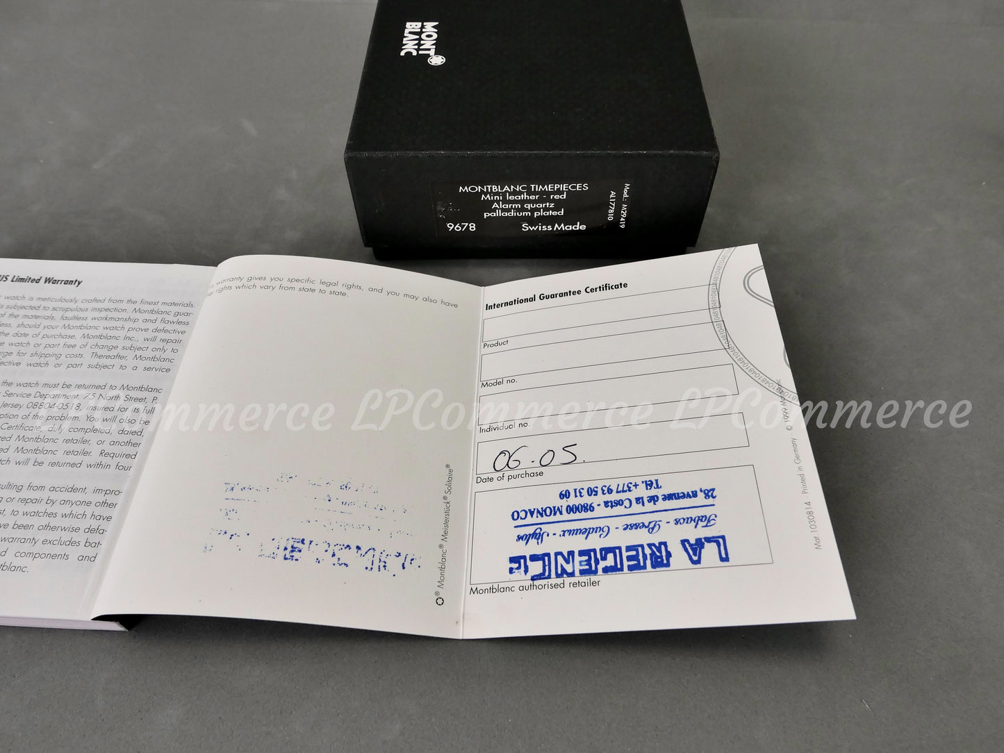 Orologio sveglia Montblanc funzionante travel clock wakes up tavolo table box