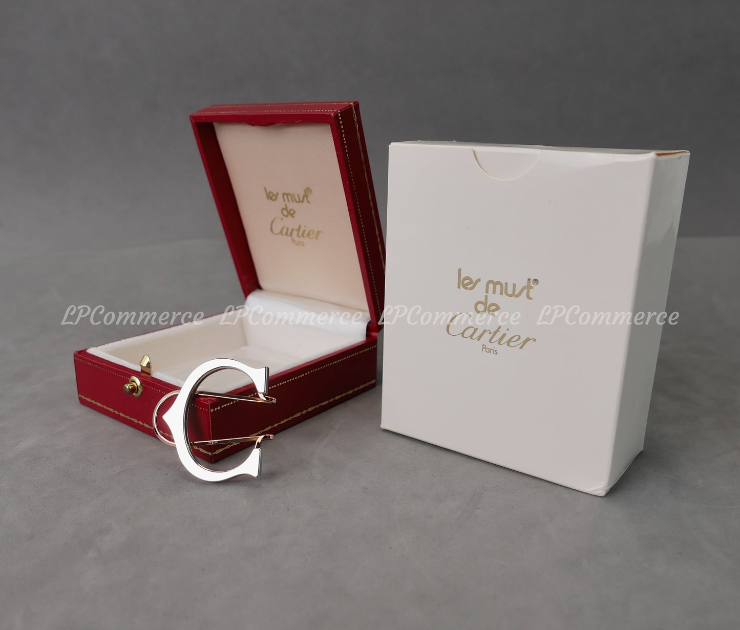 Fermasoldi Cartier NOS Argento massiccio 925% money clip Santos pince billets