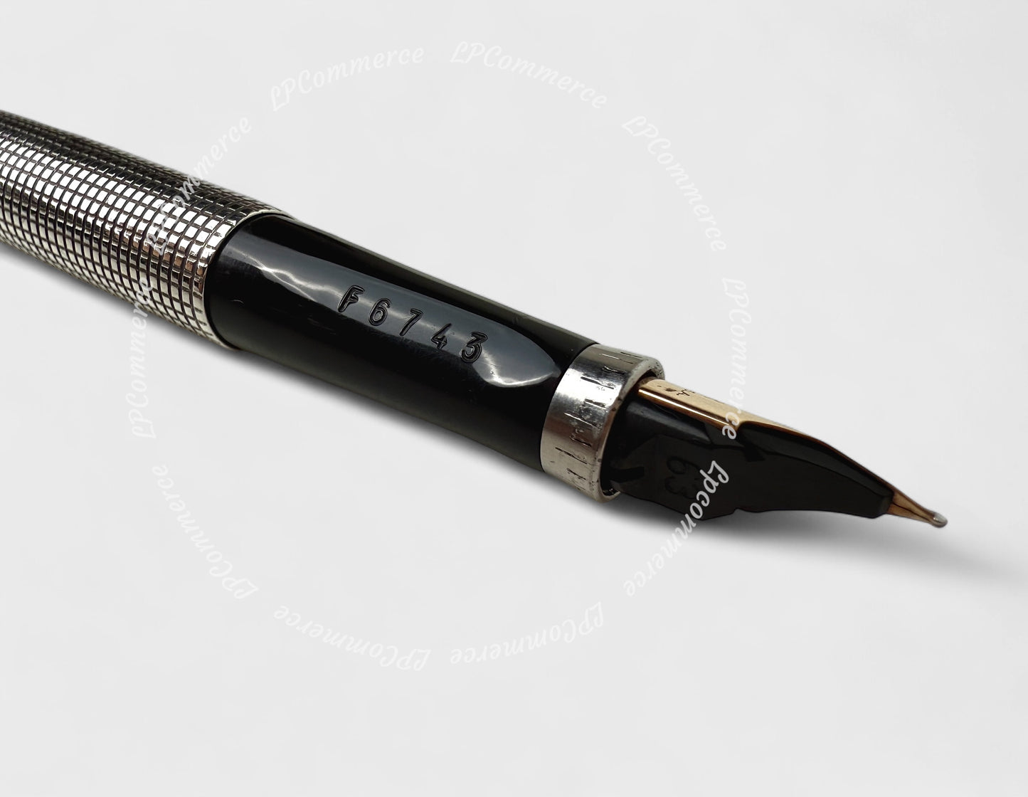 Penna Parker 75 Ciselè stilografica argento 925 oro 14K 585 box fountain pen