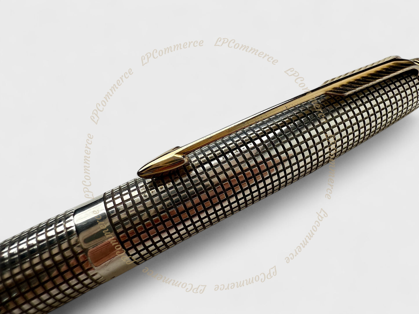 Penna Parker 75 Ciselè stilografica argento 925 oro 14K 585 box fountain pen