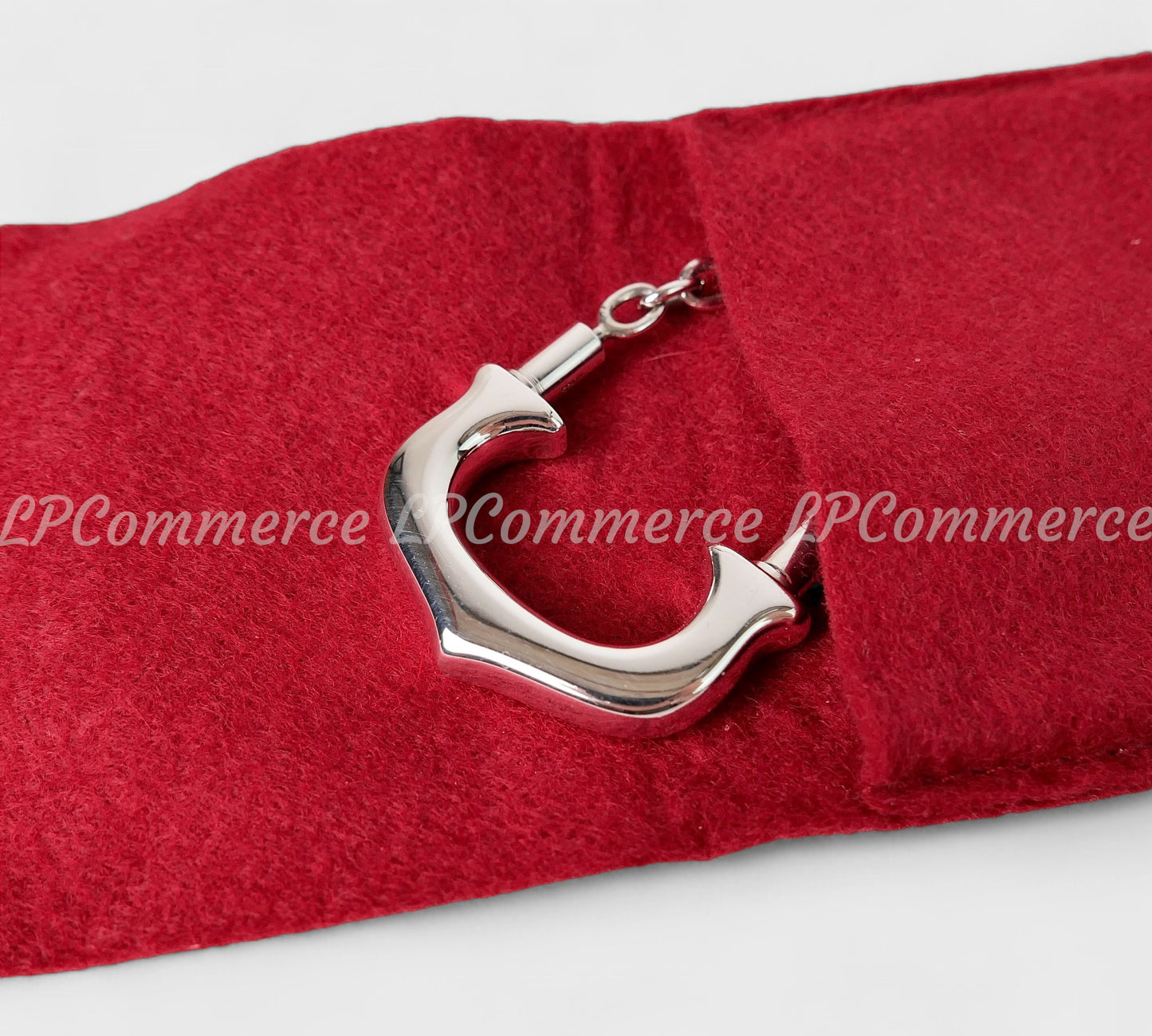 Portachiavi Cartier C Argento 925 NOS silver Keychain box porte-clés T1220109
