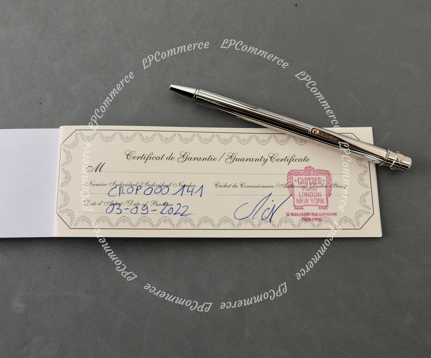 Penna a sfera Cartier Santos NOS box garanzia Ballpoint