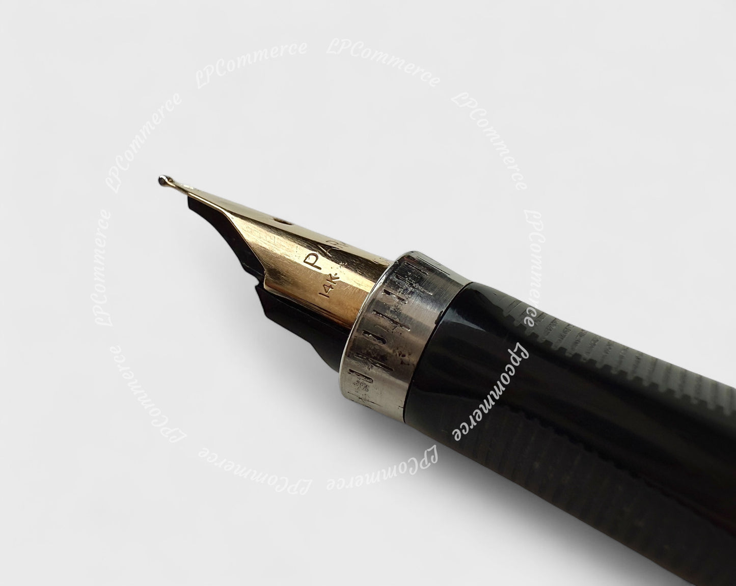 Penna Parker 75 Ciselè stilografica argento 925 oro 14K 585 box fountain pen