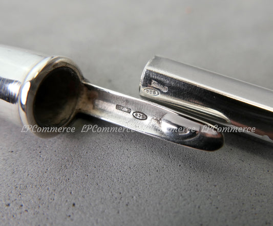 Penna Bic argento massiccio 925% ballpoint silver solid
