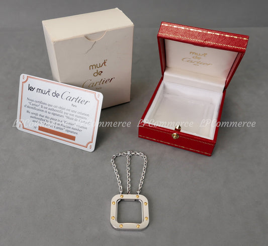 Portachiavi Cartier Santos NOS vintage design fare box garanzia Keychain