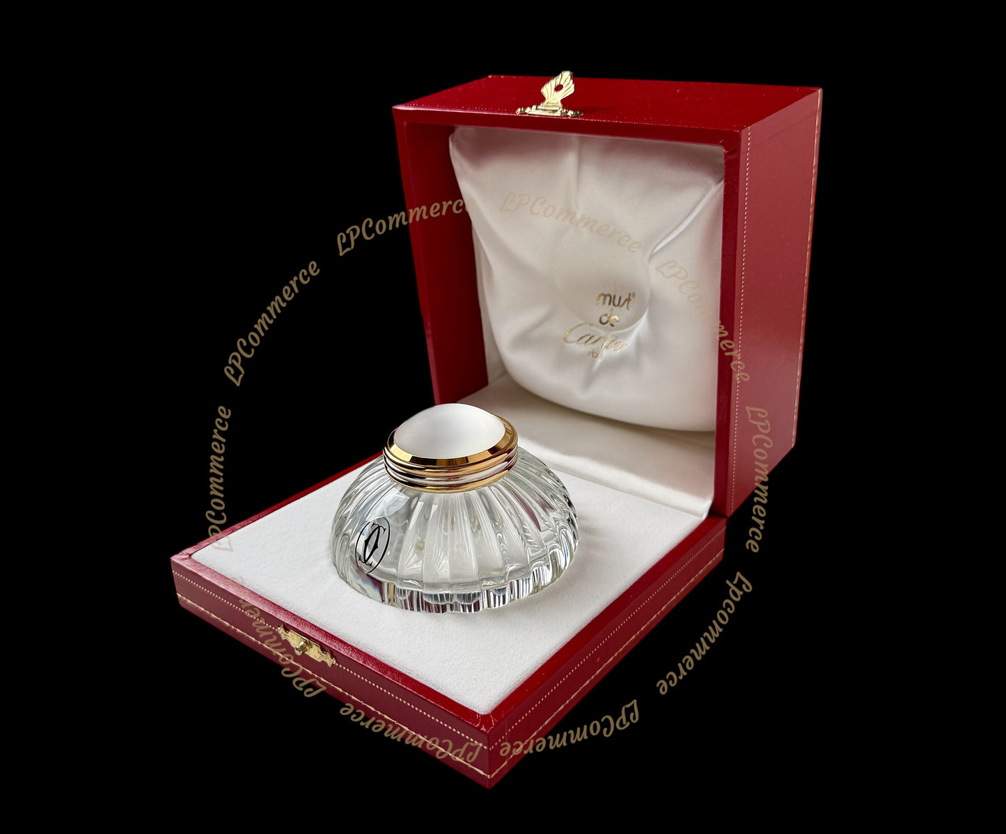 Calamaio Cartier Trinity Santos NOS inchiostro penna stilografica inkwell box