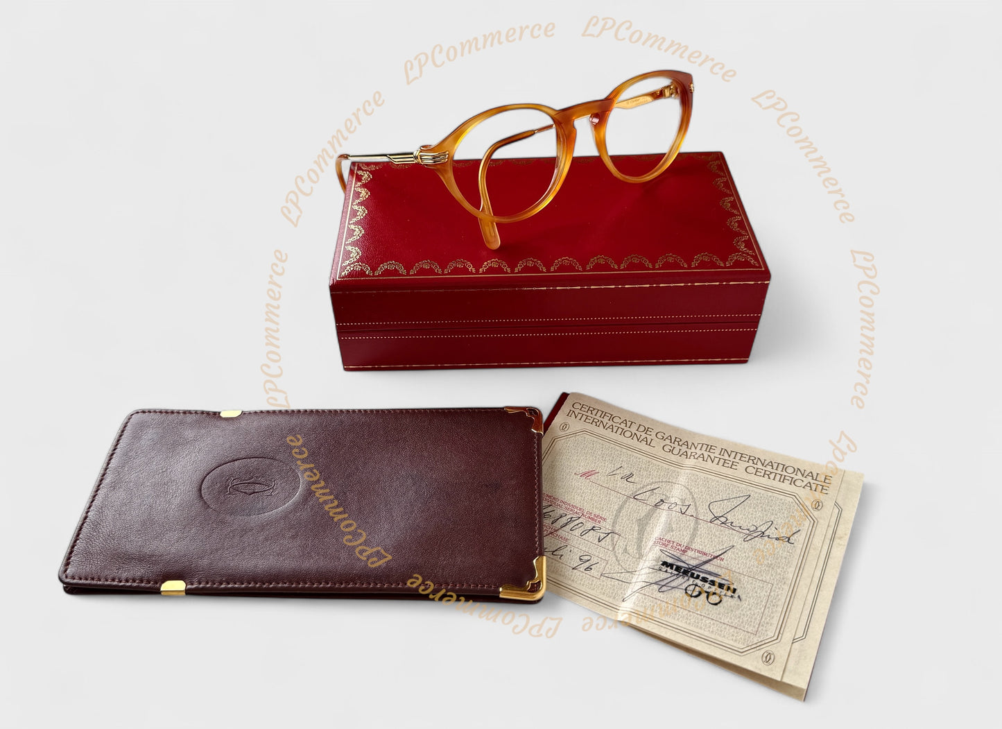Occhiali Cartier Donna Trinity 52-18 box astuccio custodia sunglasses Santos