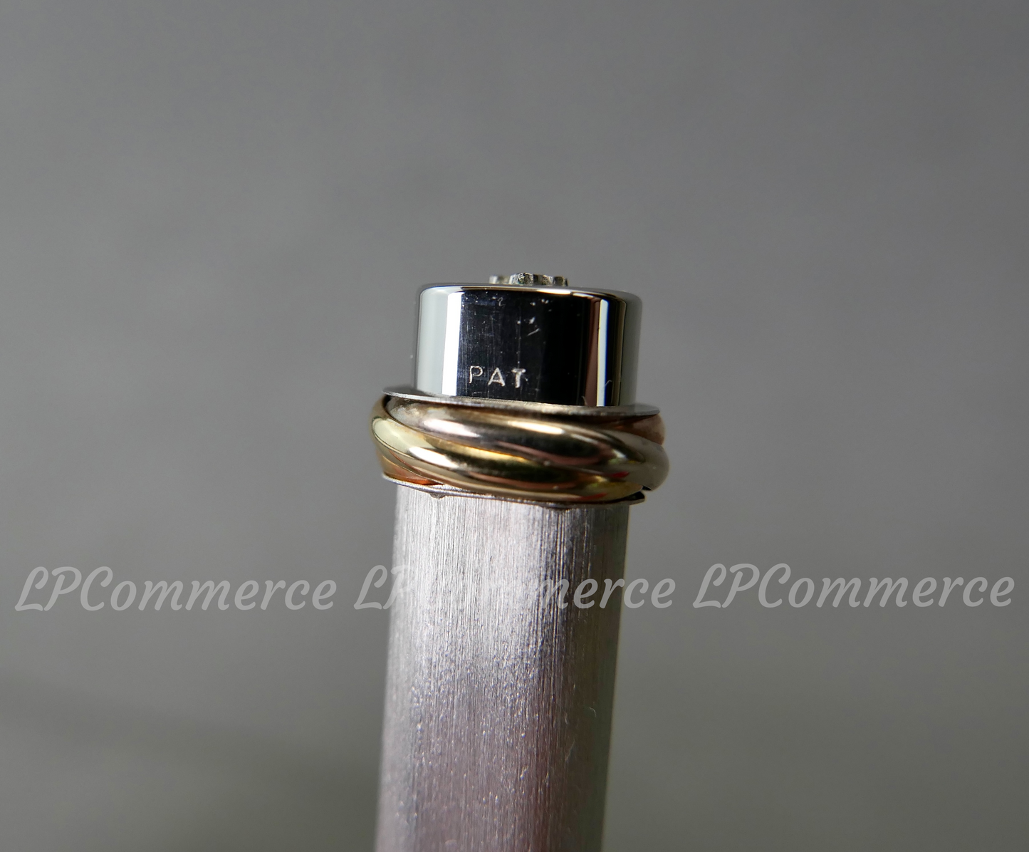 Penna Cartier Santos a sfera NOS Trinity Ballpoint pen vintage box silver