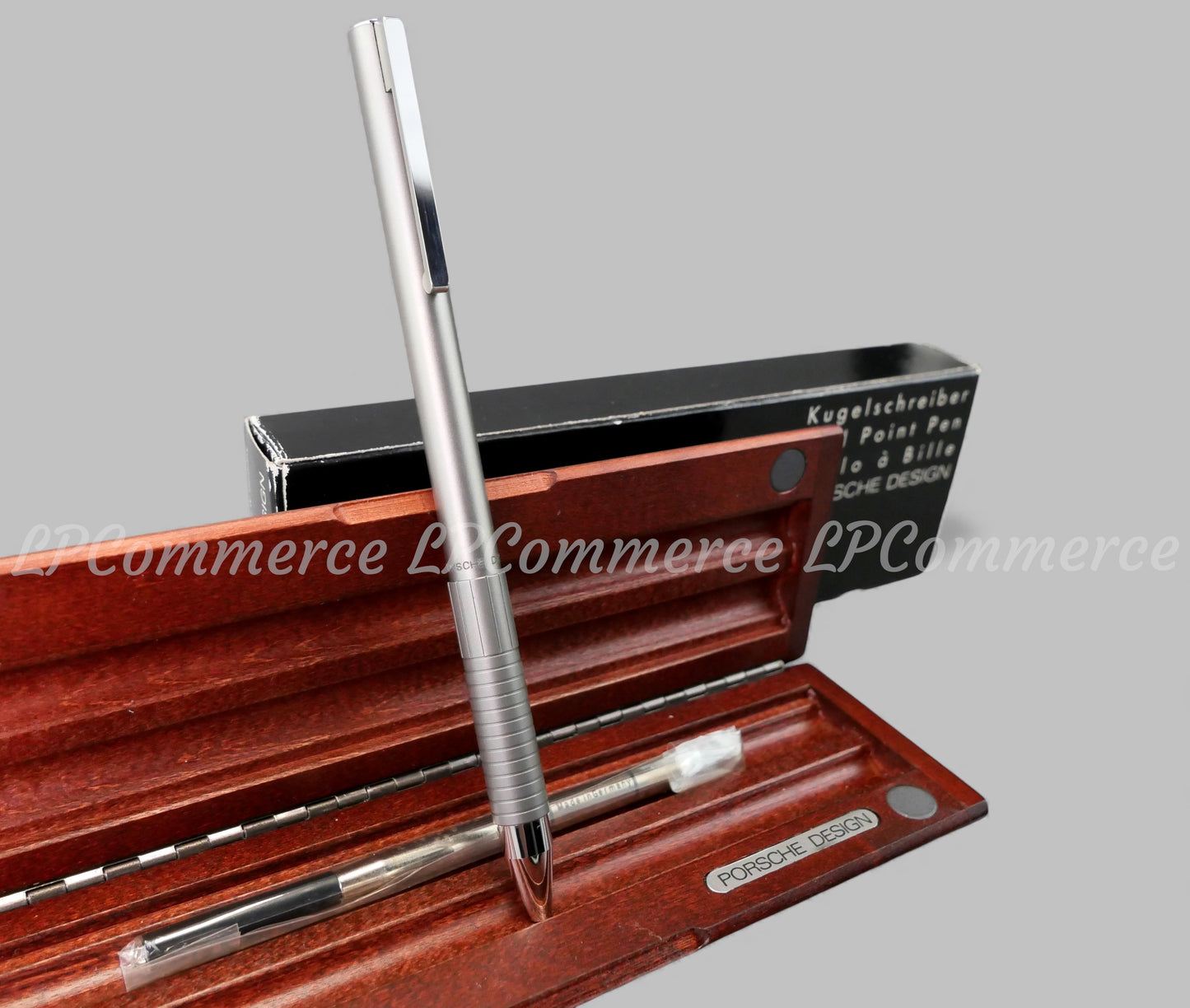 Penna sfera Porsche Design Titanium 41022 NOS Ballpoint pen 911 box legno