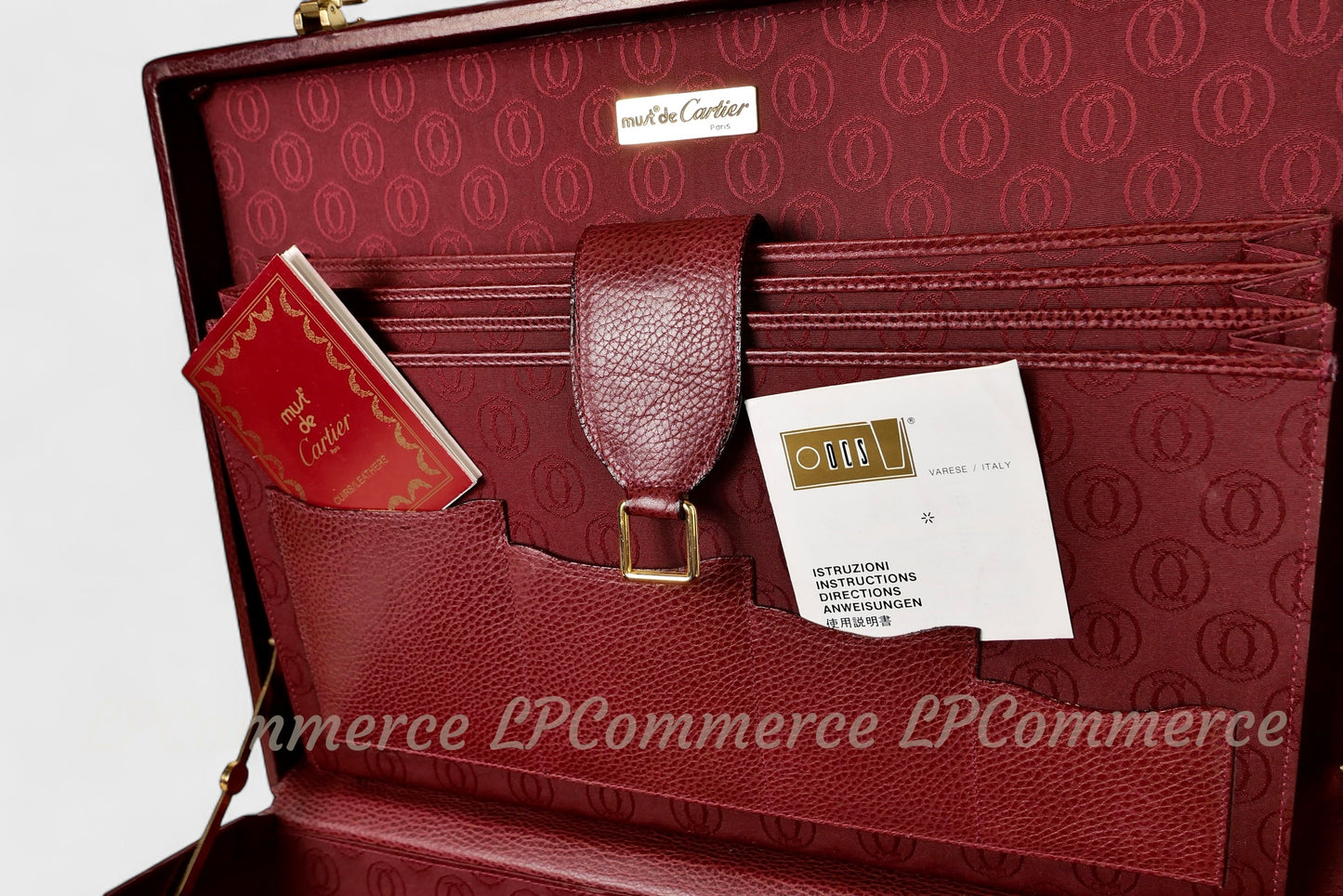 Valigia 24h Cartier borsa bag suitcase Santos Trinity pelle combinazione