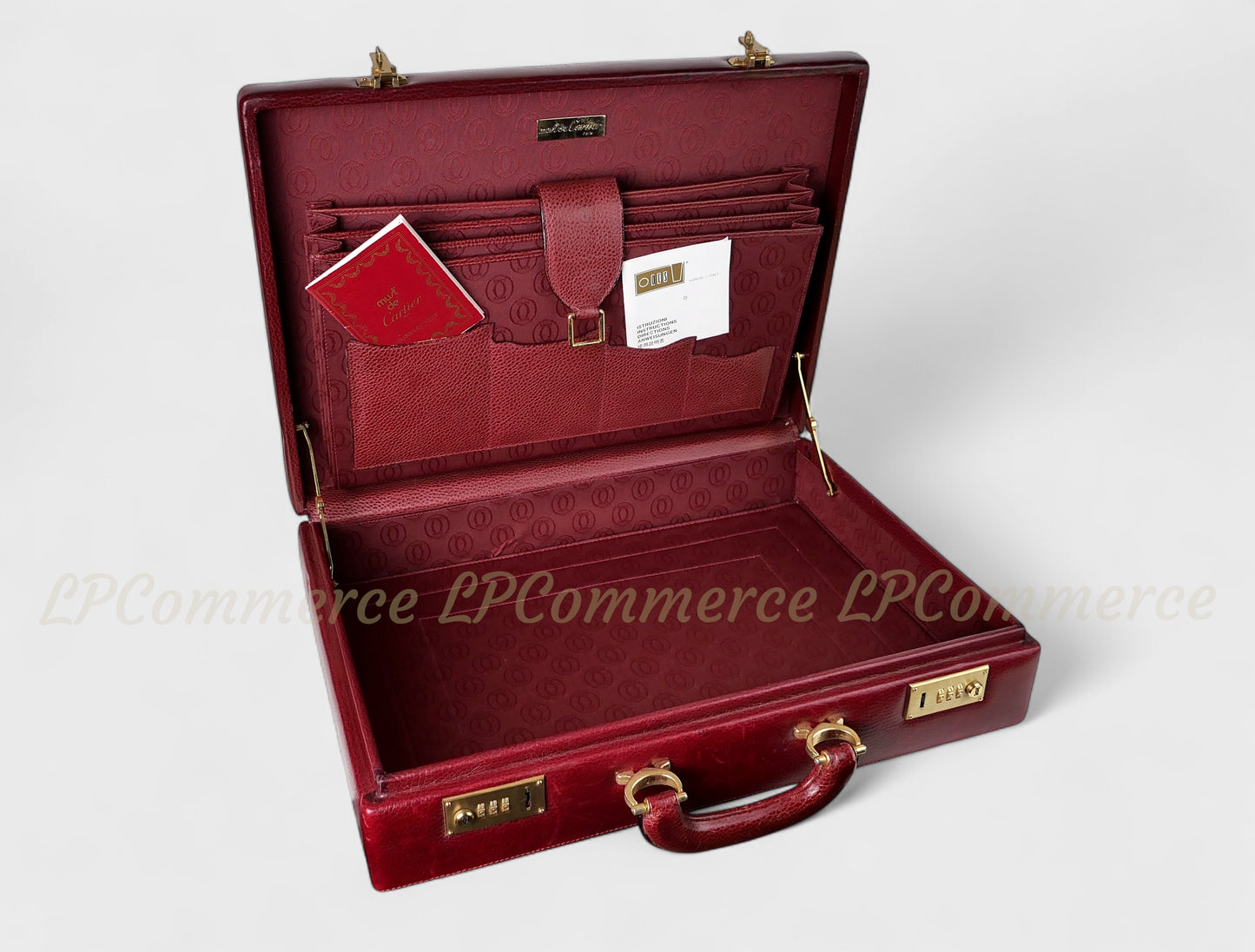 Valigia 24h Cartier borsa bag suitcase Santos Trinity pelle combinazione