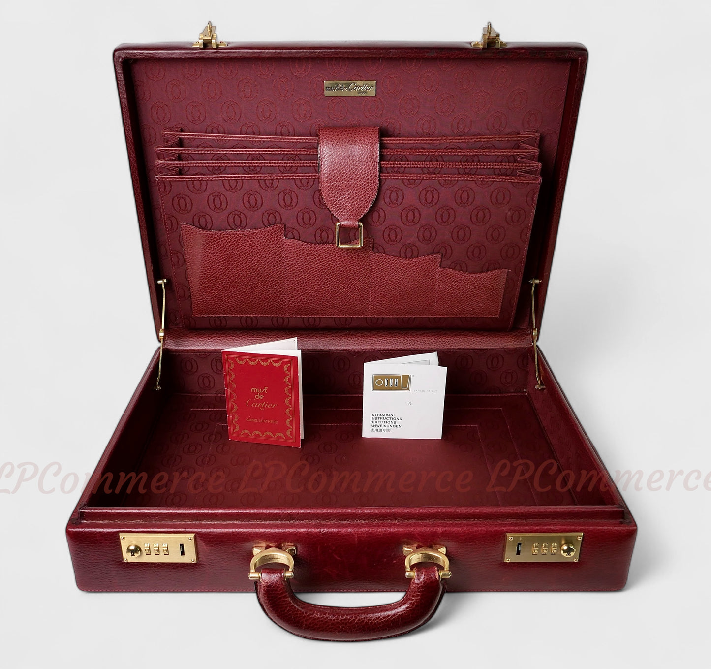 Valigia 24h Cartier borsa bag suitcase Santos Trinity pelle combinazione