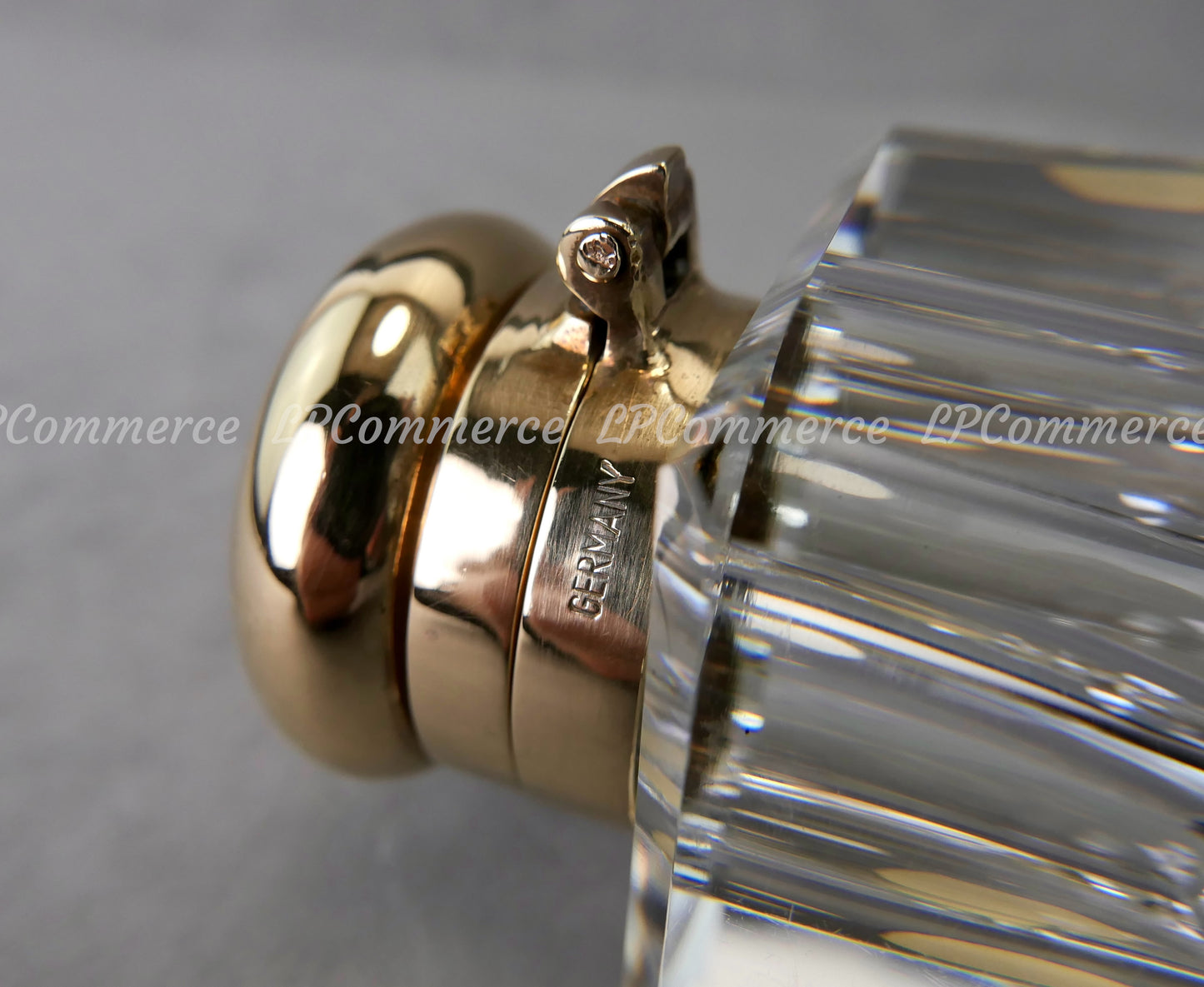 Calamaio Montblanc ottone e cristallo con base inkwell vintage fountain pen