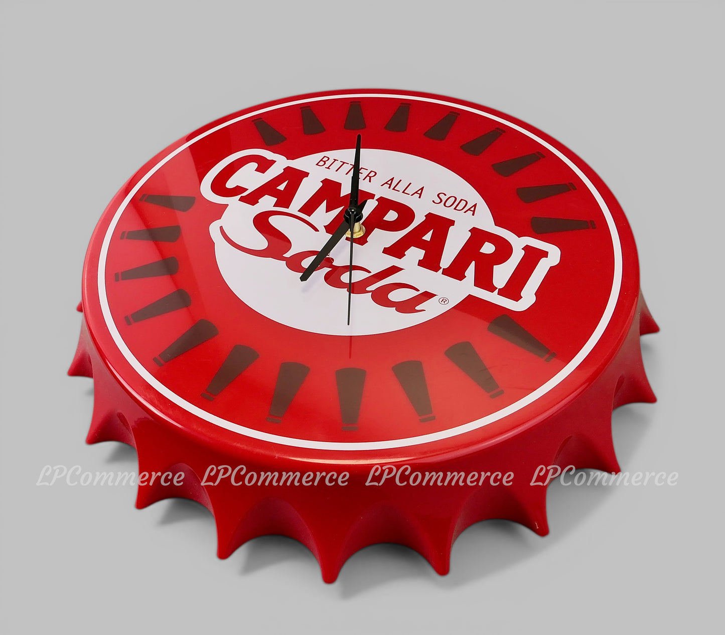 Orologio da parete Campari Soda muro tappo clock pubblicitario design pubblicità