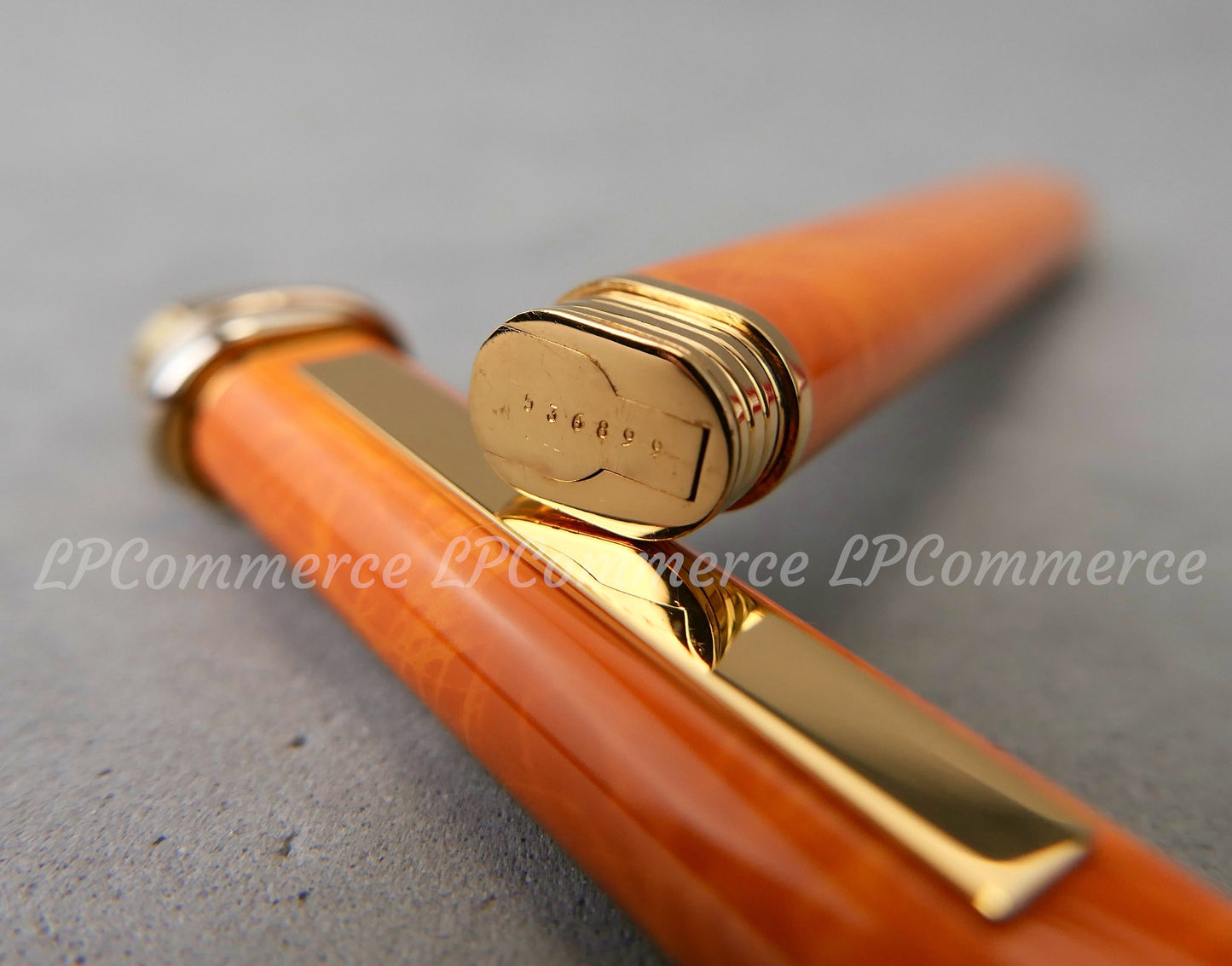 Penna sfera  Cartier Vendome Orange NOS Trinity Santos pen Ballpoint lacquer