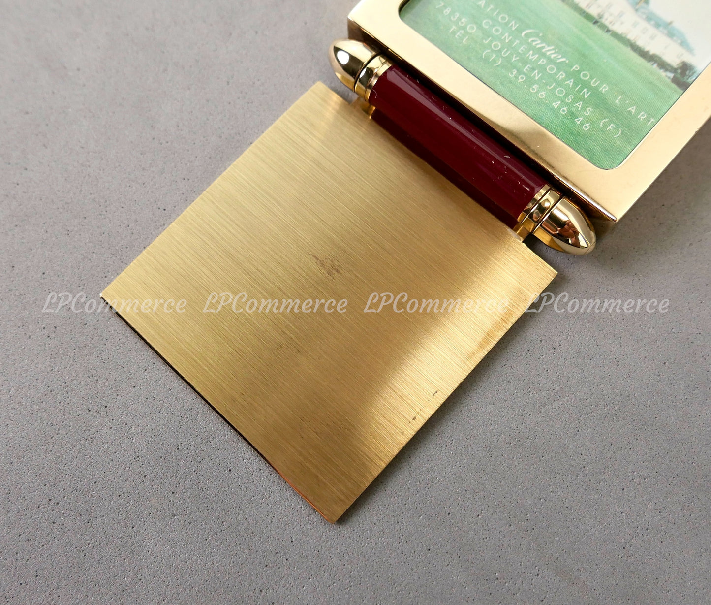 Portafoto Cartier ottone anni 80 cornice foto photo frame astuccio scatola