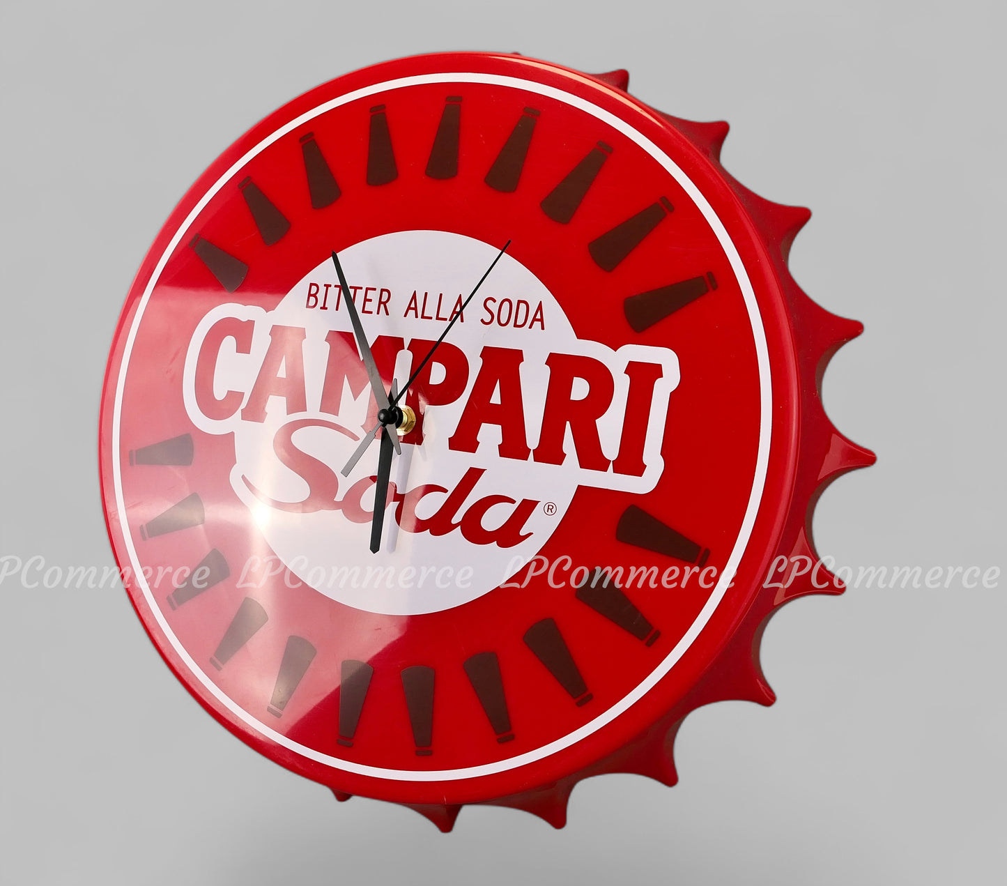 Orologio da parete Campari Soda muro tappo clock pubblicitario design pubblicità