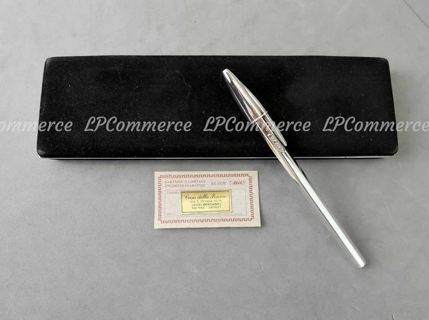Penna Bic Argento Massiccio 925% Ballpoint silver solid box vintage design