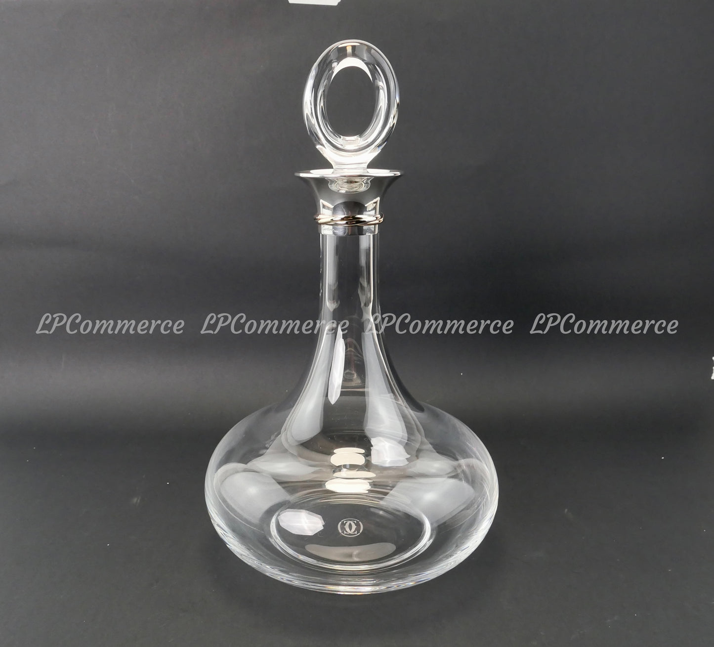 Decanter Cartier Trinity 1989 argento 925 vino wine vintage crystal box garanzia