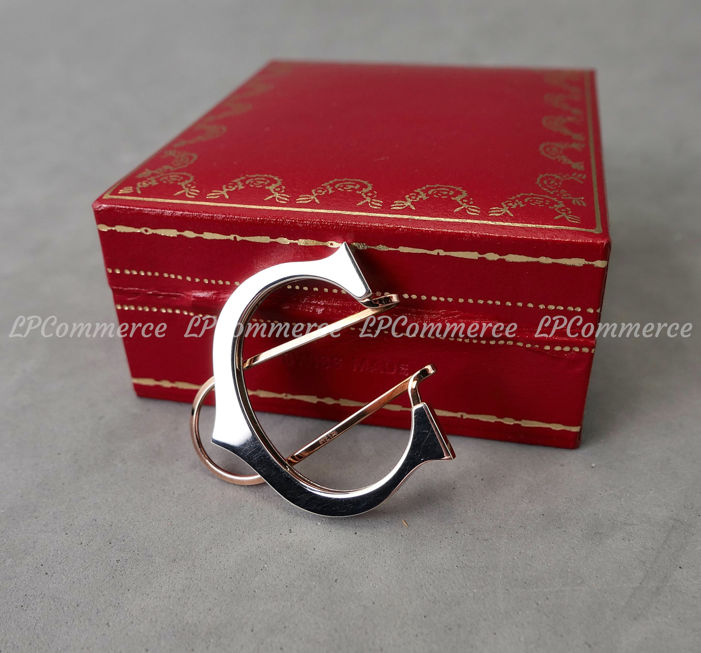 Fermasoldi Cartier NOS Argento massiccio 925% money clip Santos pince billets