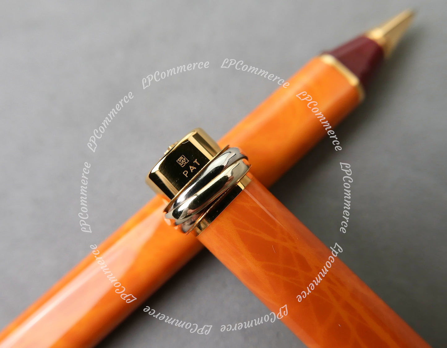 Penna sfera  Cartier Vendome Orange NOS Trinity Santos pen Ballpoint lacquer