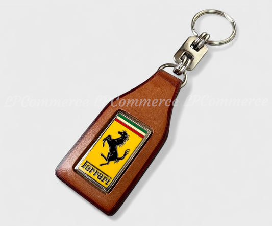 Portachiavi Ferrari smaltato cuoio Mondial 328 vintage rare keychain