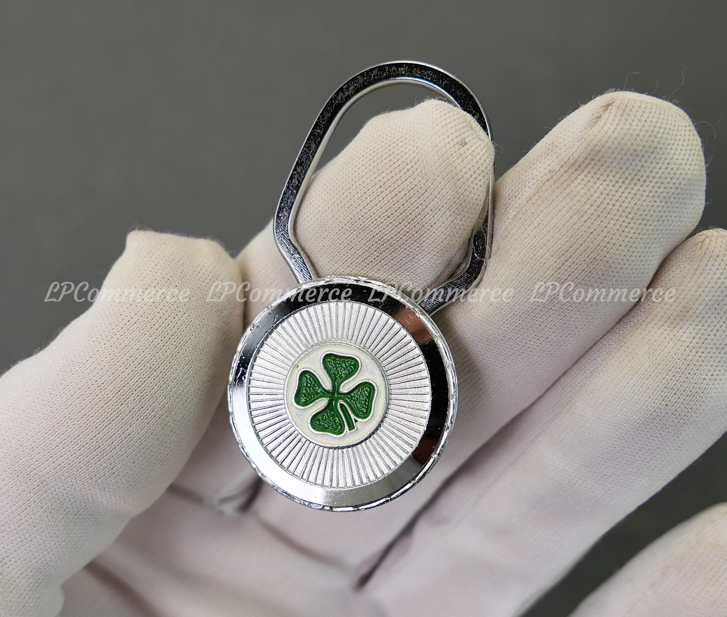 Portachiavi Quadrifoglio Alfa Romeo brevetto Ragni Italy anni 80 keychain