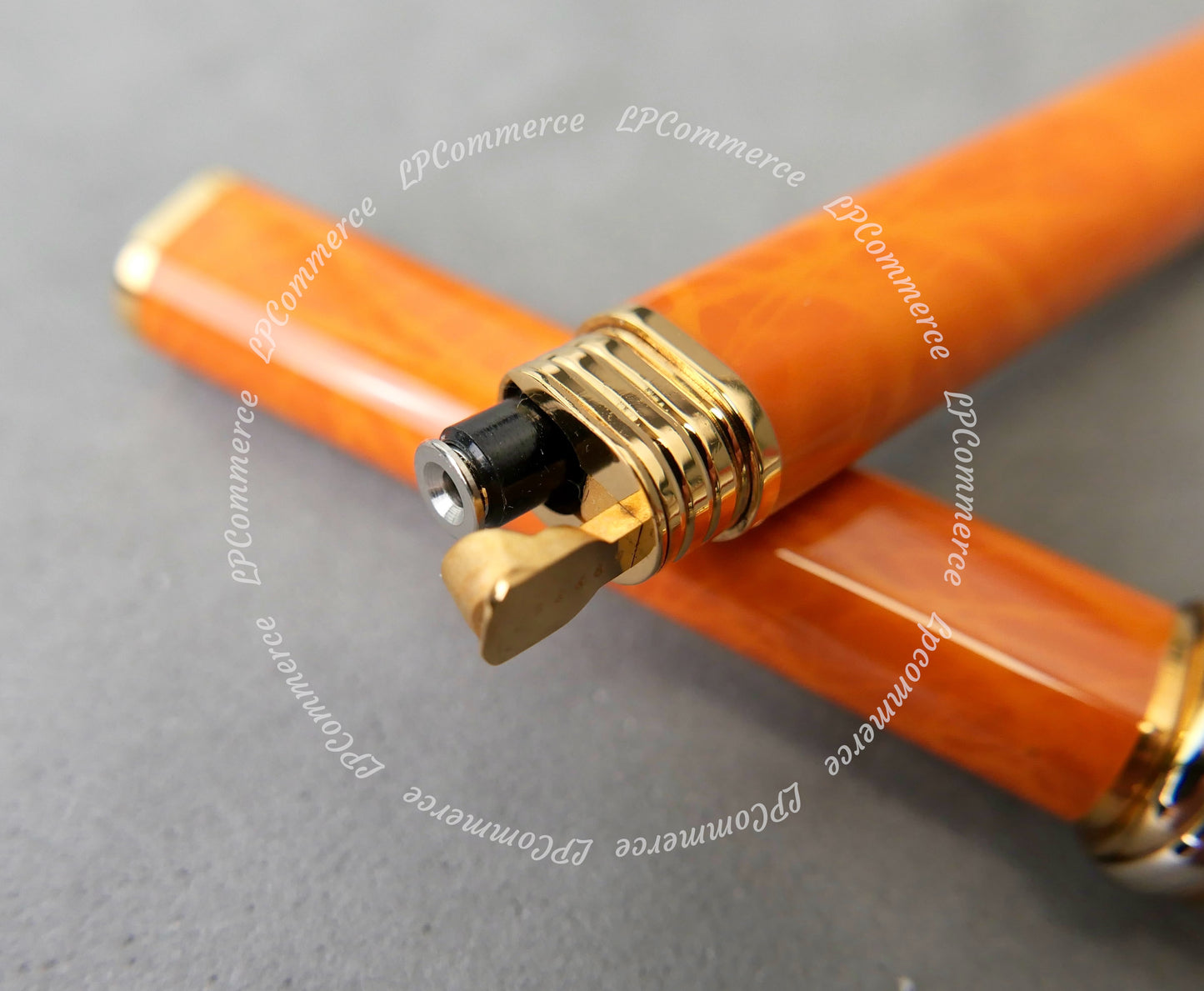 Penna sfera  Cartier Vendome Orange NOS Trinity Santos pen Ballpoint lacquer