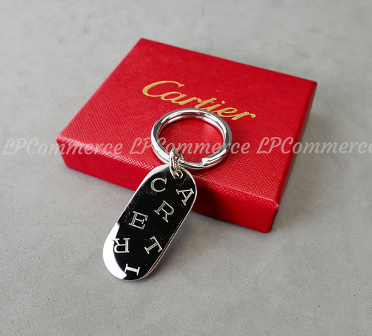 Portachiavi Cartier metallo NOS keyring key chain decorazione lettere box