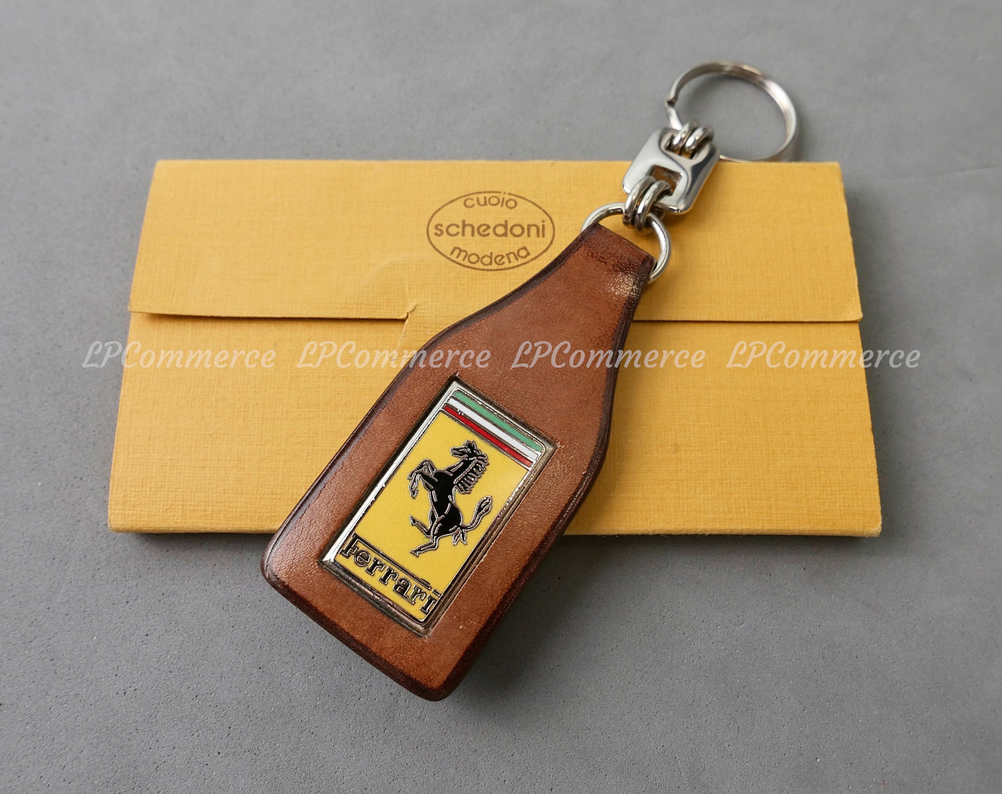 Portachiavi Ferrari cuoio Schedoni Mondial keychain
