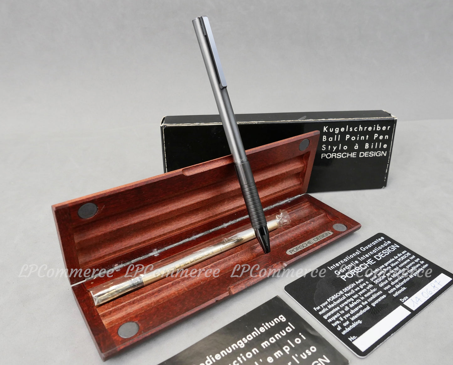Penna sfera Porsche Design Titanium Ballpoint pen 911 box legno Turbo vintage