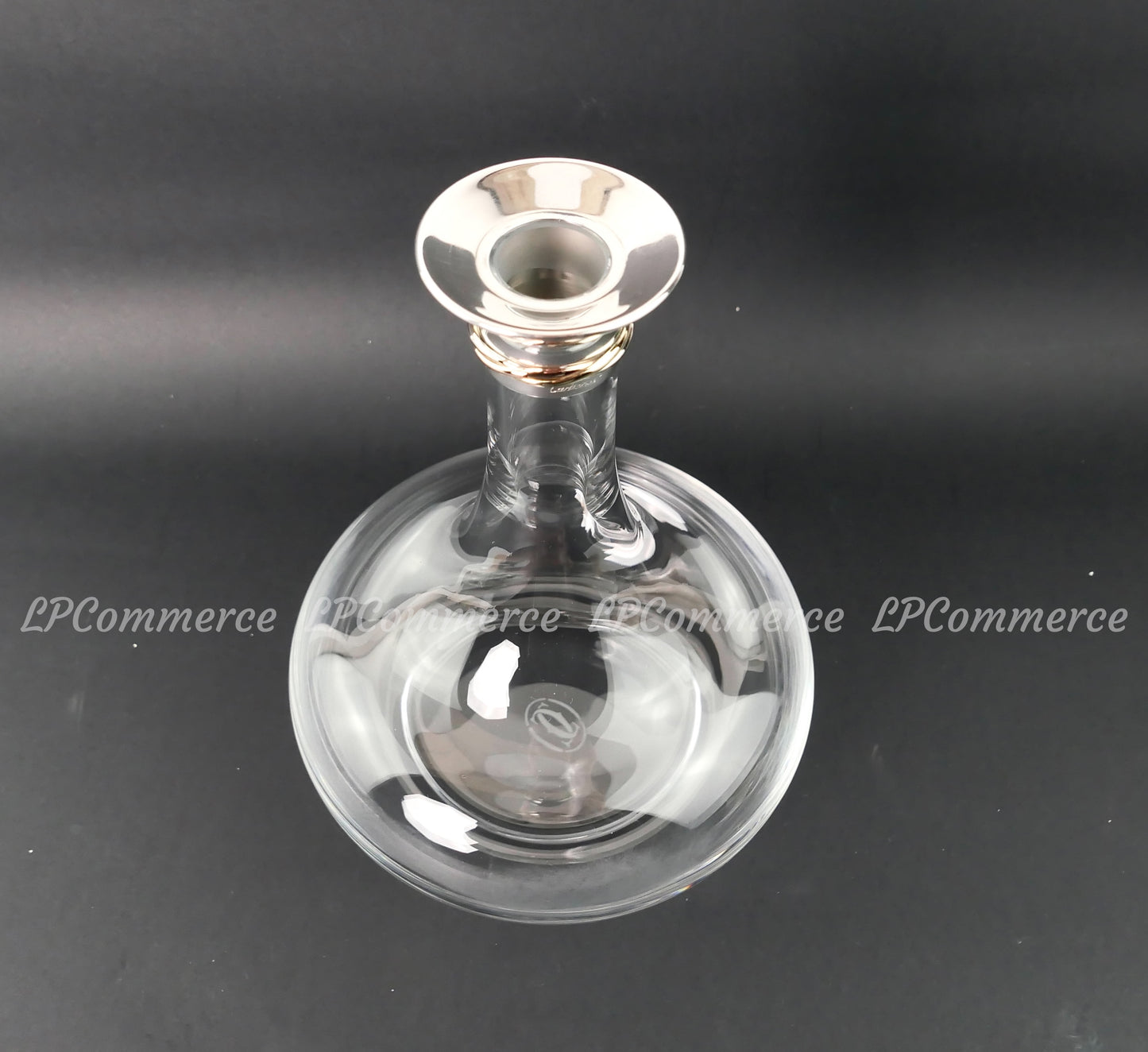 Decanter Cartier Trinity 1989 argento 925 vino wine vintage crystal box garanzia