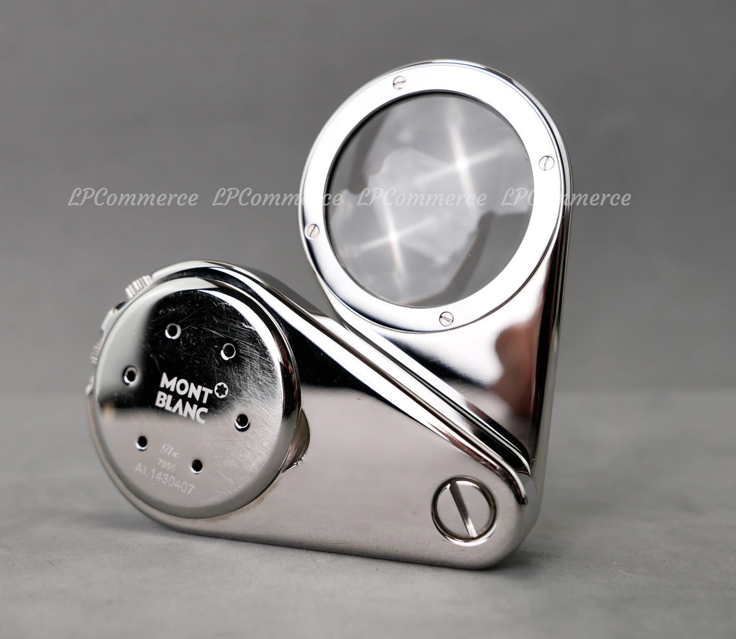 Orologio sveglia Montblanc travel clock alarm quartz watch lente ingrandimento